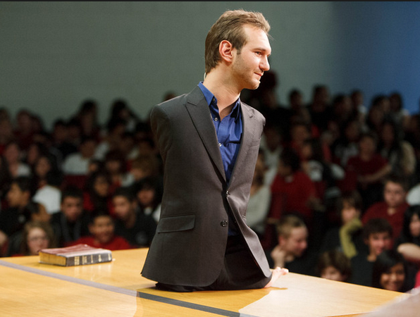 Nick Vujicic was born with no arms and no legs